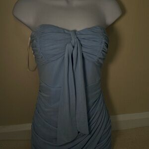 Hello Molly Elegant Blue Strapless Dress